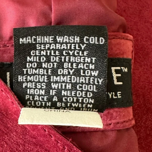 Vintage Dialogue Red Genuine Suede Cape, Boho, 70s Style, Festival - Picture 10 of 11